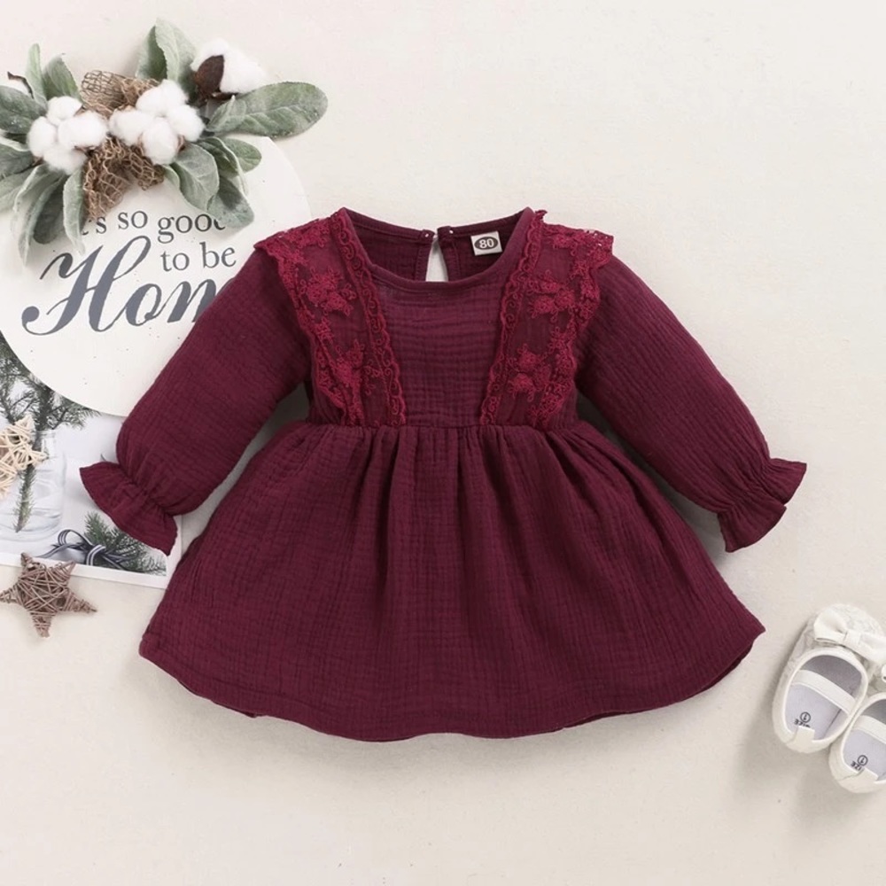 Burgundy dress